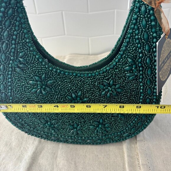Made in India Beaded Shoulder Bag - Hunter Green - Holidays - Picture 8 of 11